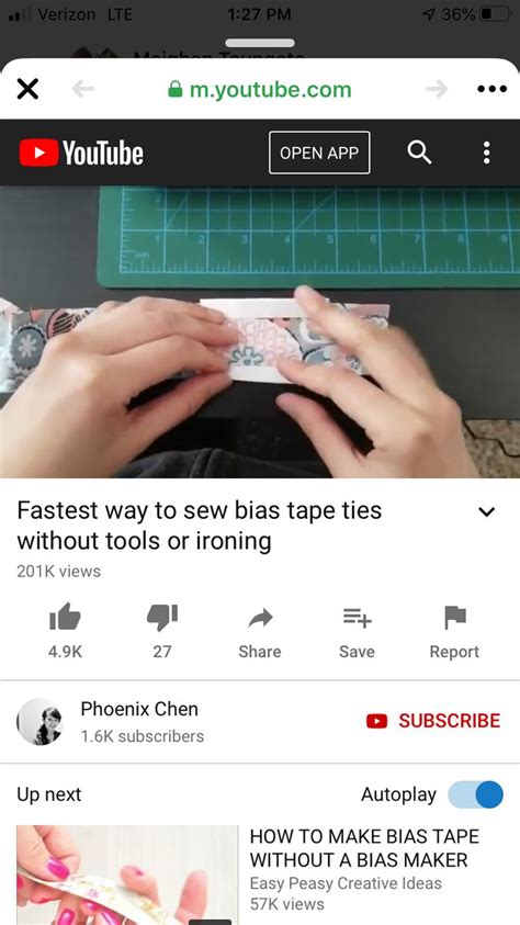 Fastest Way To Sew Bias Tape Ties Without Tools Or Ironing Youtube