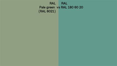 RAL Pale Green Vs RAL 180 60 20 Side By Side Comparison