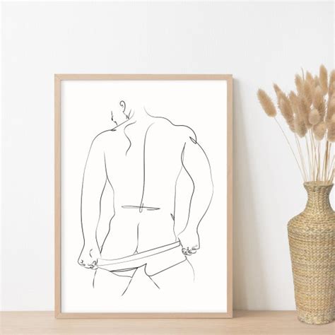Printable Nude Art Print Abstract Nude Art Nude Art Man Digital