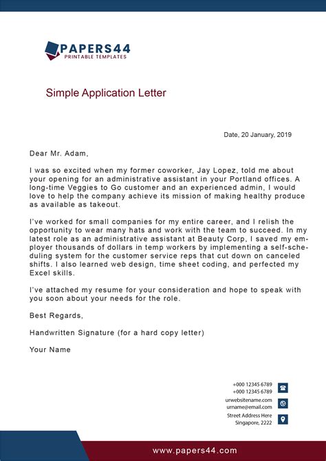 Job application letters are also identified as cover letters. Application Letters Professional PDF Templates
