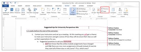 Removing Comments and Tracked Changes from a Word Document | Blackboard ...