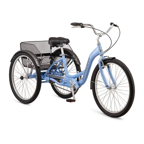 schwinn meridian adult tricycle bike three wheel cruiser 24 and 26 inch wheels low step through