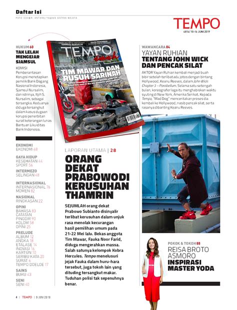 Jual Majalah Tempo 10 16 Juni 2019 Gramedia Digital Indonesia
