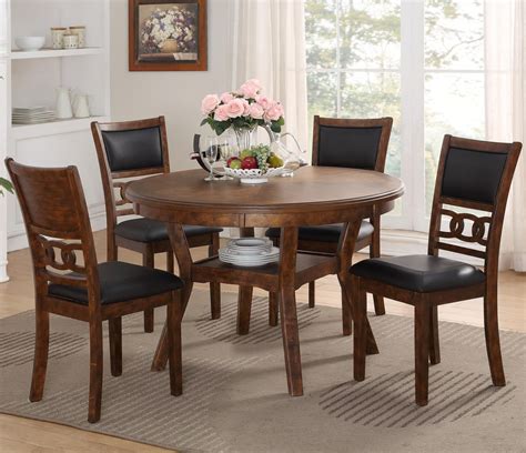 new classic gia contemporary 5 piece dining table and chair set with table storage royal