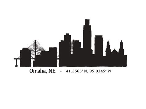 Omaha Nebraska City Skyline And Coordinates In 2021 Omaha Nebraska