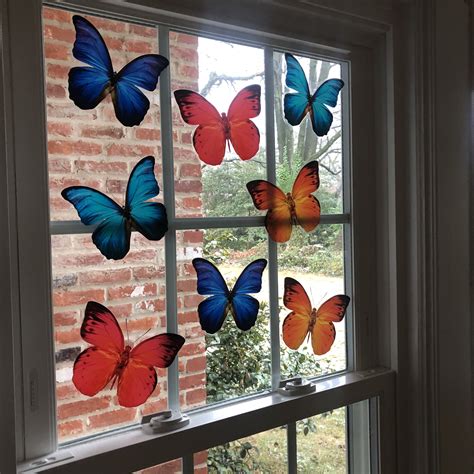 Anti Collision Window Clings Prevent Window Bird Strikes 8 Butterflies