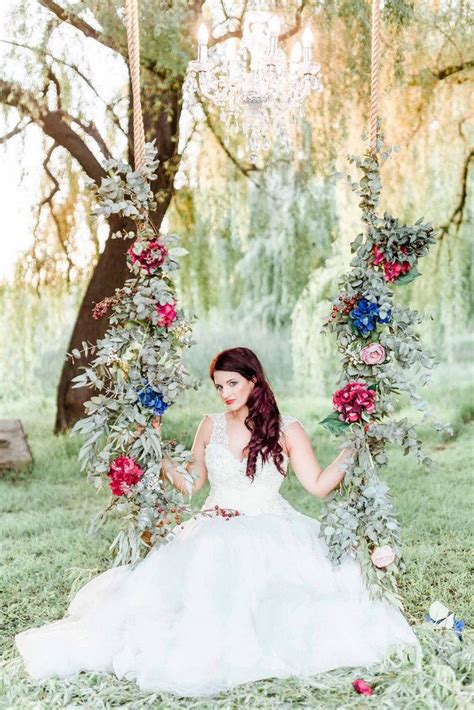 Love And Flowers Styled Newlywed Shoot Wedding Swing Love Flowers