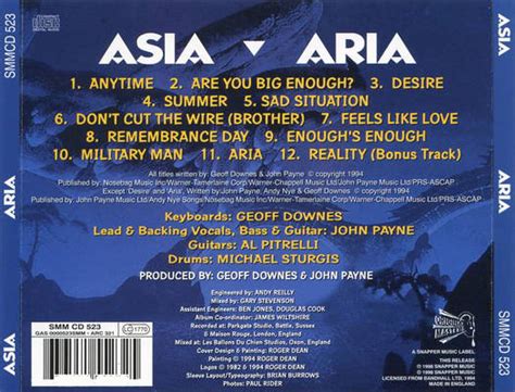 Hard Rock Melodic Rock Aor Asia Aria 1994