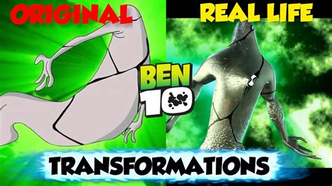 Ben 10 Ghostfreak And Humungousaur Original Transformations Vs Real