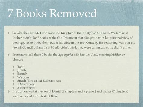 What Books Are Removed From The Bible Bible Books Removed The Slave