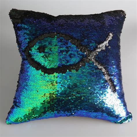 Home Decor Cushion Cover Decorative Pillowcasemermaid Sequin Pillow