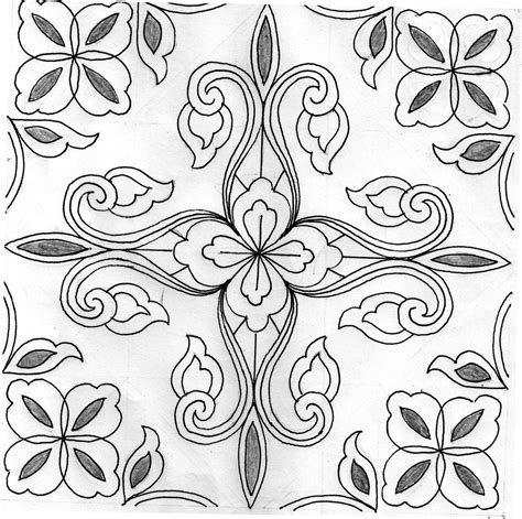 65 Sketsa Motif Batik Hitam Putih Gambar Batik