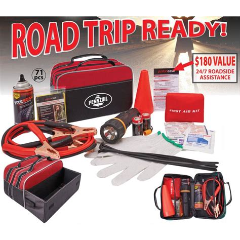 Auto And Home Roadside Kits Roadside Emergency Kit 71 Piece