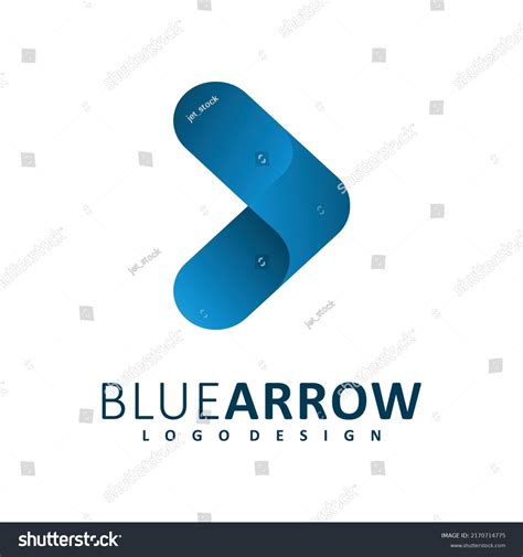 3d Modern Blue Arrow Logo Design Stock Vector Royalty Free 2170714775