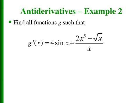 Ppt Section 49 Antiderivatives Powerpoint Presentation Free