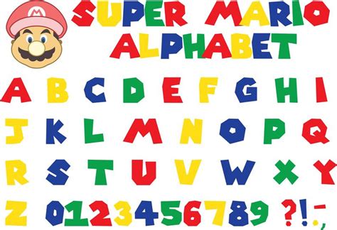 Super Mario Alphabet Super Mario Font Mario Fon Vector Etsy In 2020