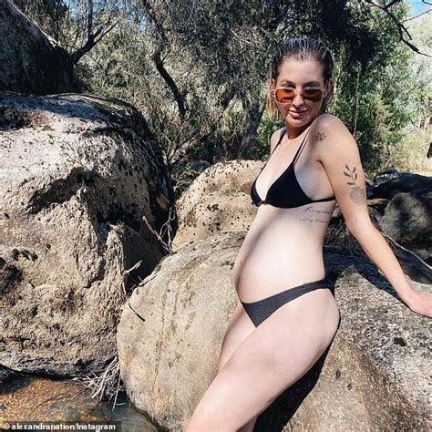 The Bachelor S Alex Nation Flaunts Her Bare Baby Bump In A Very Skimpy