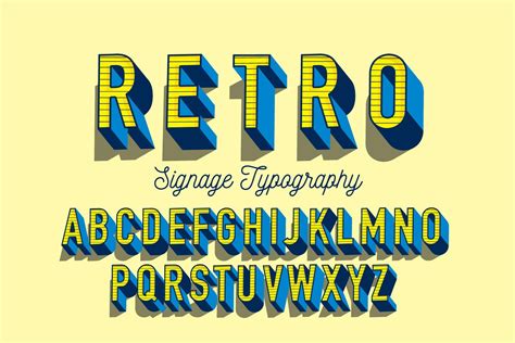 Cursive Retro Typography Vector Pre Designed Illustrator Graphics