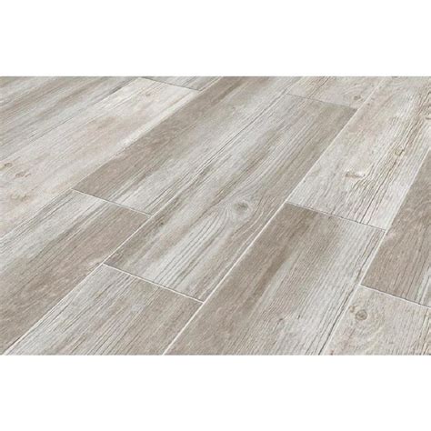 Style Selections Woods Vintage Gray 6 In X 24 In Glazed Porcelain Wood