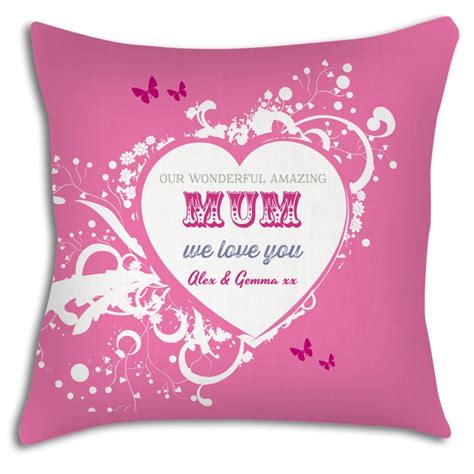These heartfelt gift ideas are creative, sentimental, and easy enough for kids to make themselves. Wonderful Mum personalised cushion, great Mothers day gift