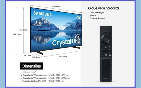 Ficha Técnica Do Smart Tv Samsung Crystal Uhd 65 Un65au8000