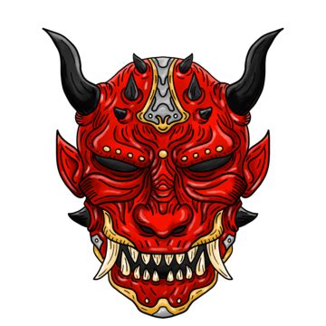 Scary Oni Mask Mask Oni Art PNG Transparent Clipart Image And PSD