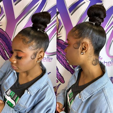 Top Knot Bun Hair Ponytail Styles Two Ponytail Hairstyles Aesthetic