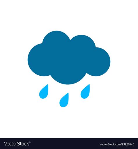 Cloud With Rain Weather Icon Royalty Free Vector Image