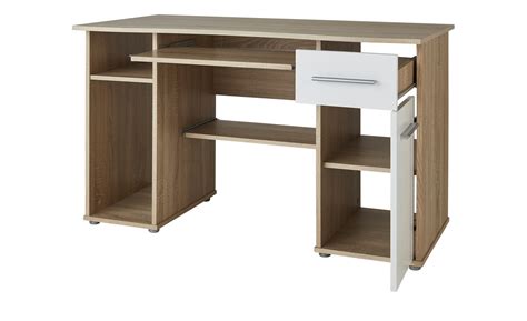 Schreibtisch gadbjerg (45x105, eiche, schmal, schublade). Kleiner Schreibtisch Sonoma Eiche / Computer-Schreibtisch Faneno in Eiche Sonoma | Wohnen.de ...