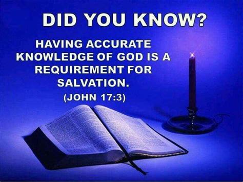 Did You Know Having Accurate Knowledge Of God Is A Requirement For