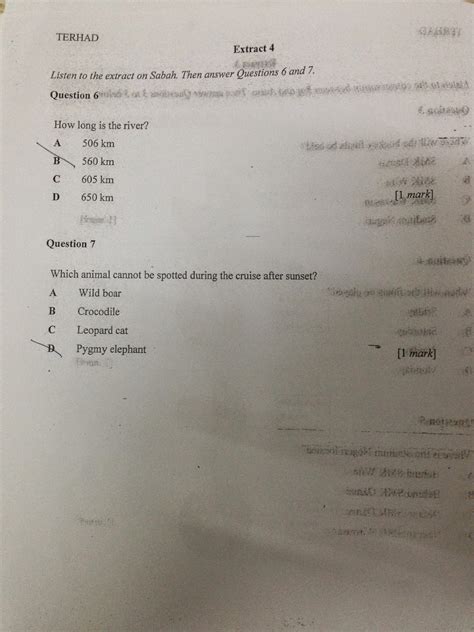 The examiner then asks a number of questions about familiar. PT3 - English