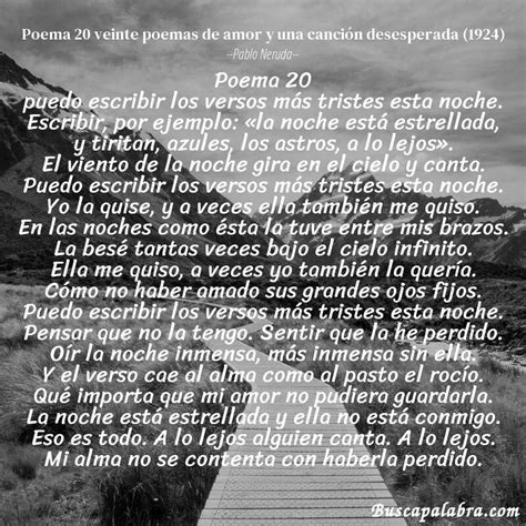 Poema Poema 20 Veinte Poemas De Amor Y Una Canción Desesperada 1924