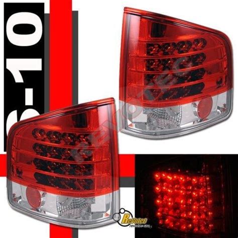 94 04 Chevy S10 Gmc Sonoma Pickup Truck Red Led Tail Lights Lamps Ebay