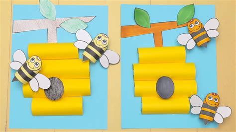 Beehive Paper Craft Spring Craft Ideas Youtube