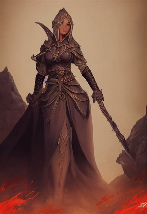 Prompthunt Strong Powerful Female Mage Elf Dungeons And Dragons