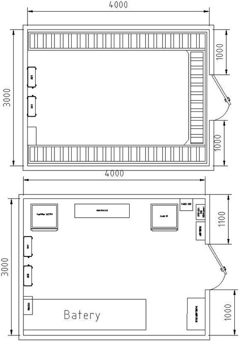 Floor Plan Of A Genset Shelter In Autocad Dwg File Cadbull