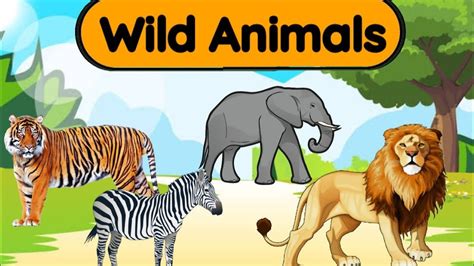 Wild Animals For Kids Domestic Animals Animals Around Us Wild
