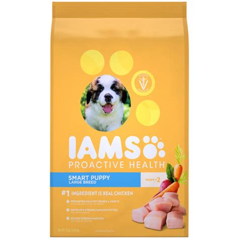 All of this packed into a tasty recipe with 81% animal protein (out of total protein) for your pet to enjoy every day. Iams Proactive Health Large Breed Puppy Dry Dog Food ...