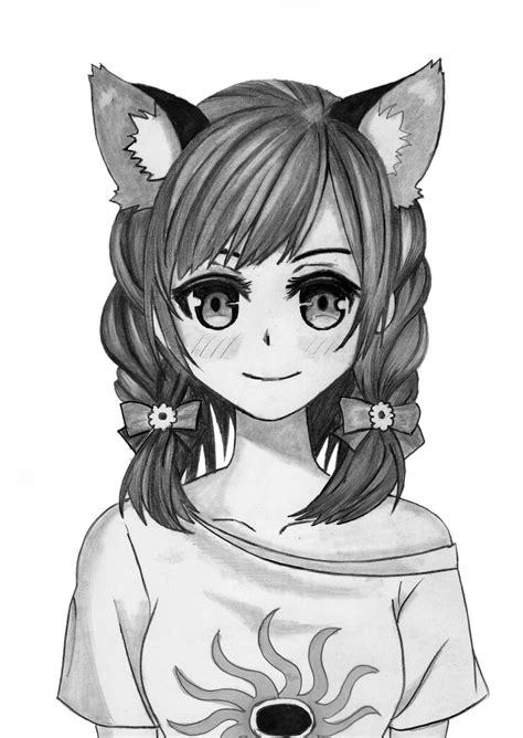 Learn How To Draw A Cute Anime Wolf Girl Anime Drawing Tutorial