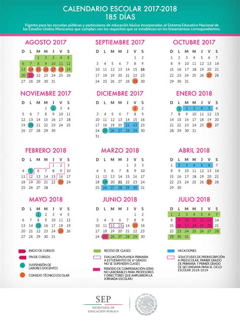 Ajuaa Punto Com Calendario Escolar Para El Ciclo Escolar 2017 2018