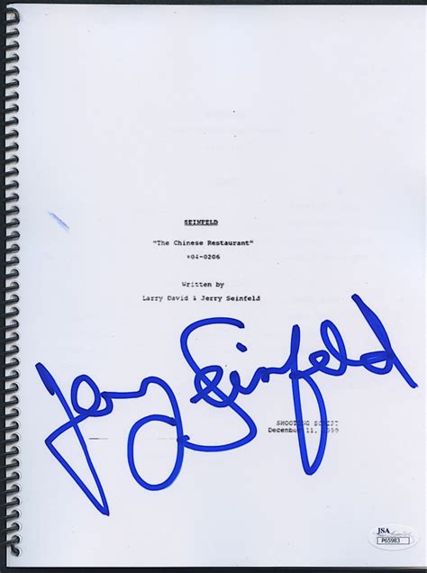 Jerry Seinfeld Signed Seinfeld Full Script Jsa Coa Pristine Auction