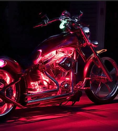 They are designed to fit between the fender and the bags. Motorcycle Engine LED Lighting Kit - Single Color 12V LED ...