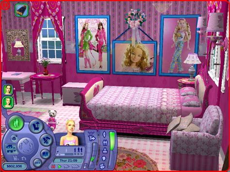 She has a loft bed above a. Mod The Sims - Barbie Bedroom Set For Little Girl