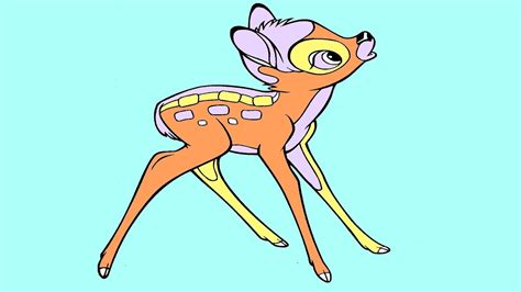 Bambi Drawing How To Draw Deer From Bambi Movie 1942 Youtube