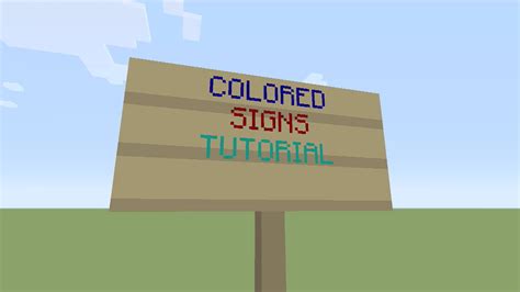 Minecraft Xbox One Colored Signs Easy Tutorial Youtube