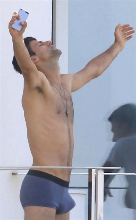 Novak Djokovic Candid Pics In Underwear