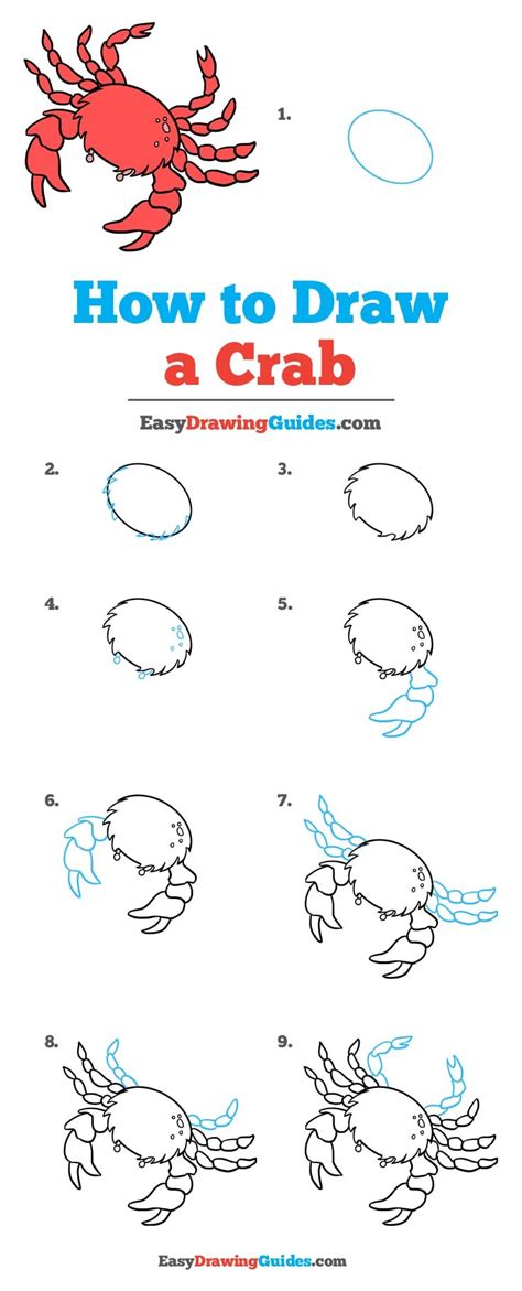 How To Draw A Crab Really Easy Drawing Tutorial