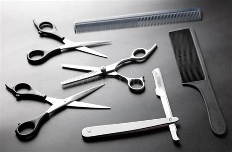 Scissors And Combs For Cutting Hair Stock Image Image Of Comb