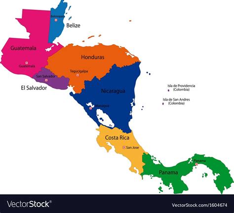 Map Of Central America Map With Country Borders Central America Map