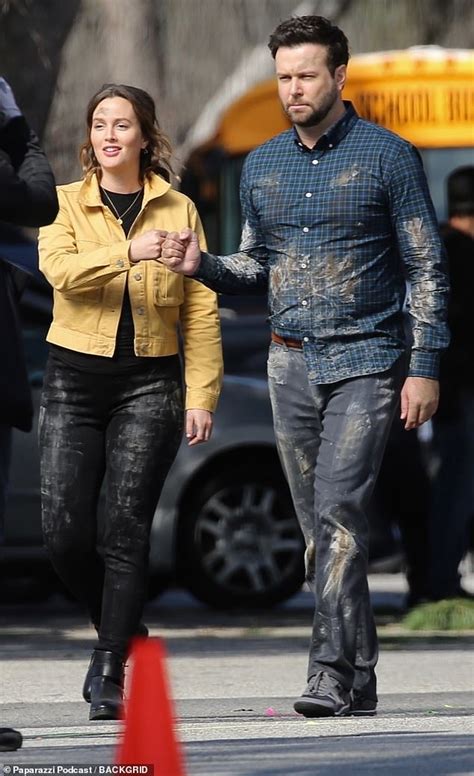 Leighton Meester And Co Star Taran Killam Fist Bump As They Get Messy